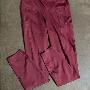 Fabletics Burgundy Leggings